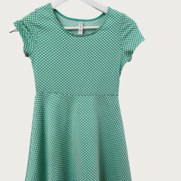 XHILIRATION GIRLS GREEN & WHITE DRESS SIZE M/M 7-8 - Picture 1 of 7